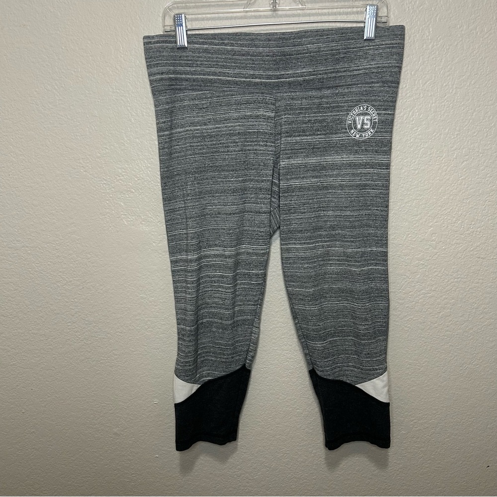 Victoria’s Secret Gray Y2K Cropped Leggings Size Large Vintage 2000s Sporty